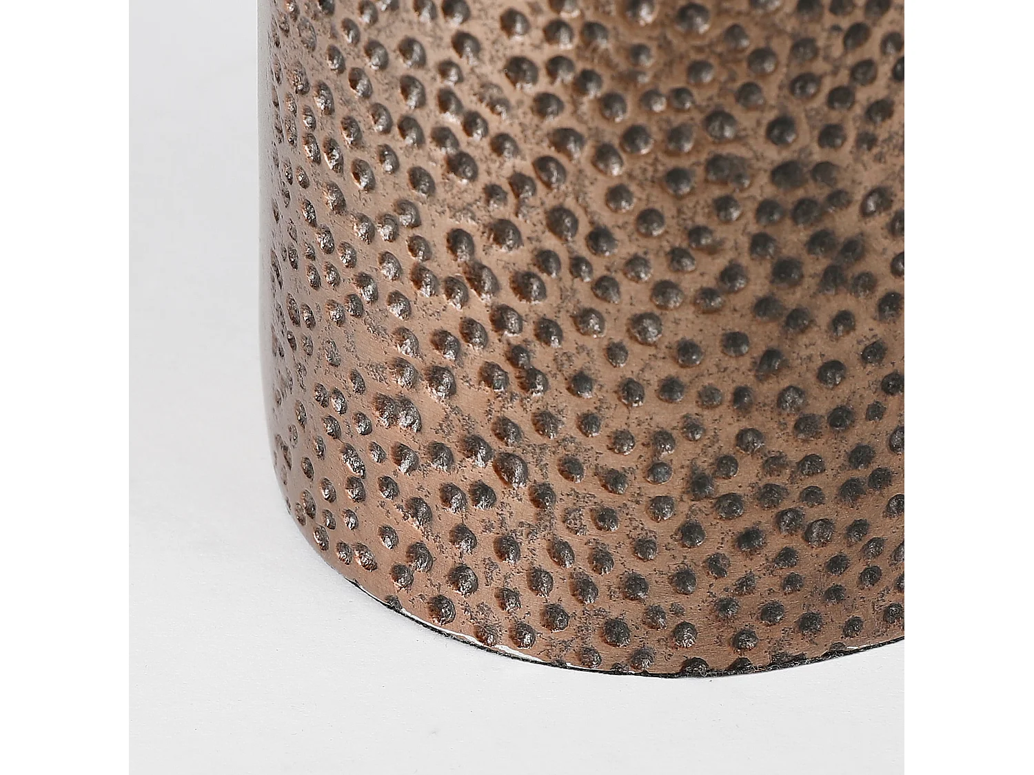 Kandelaar van aluminium - ⌀10,5 x 21,5 - Koper, antiek - DAKAR