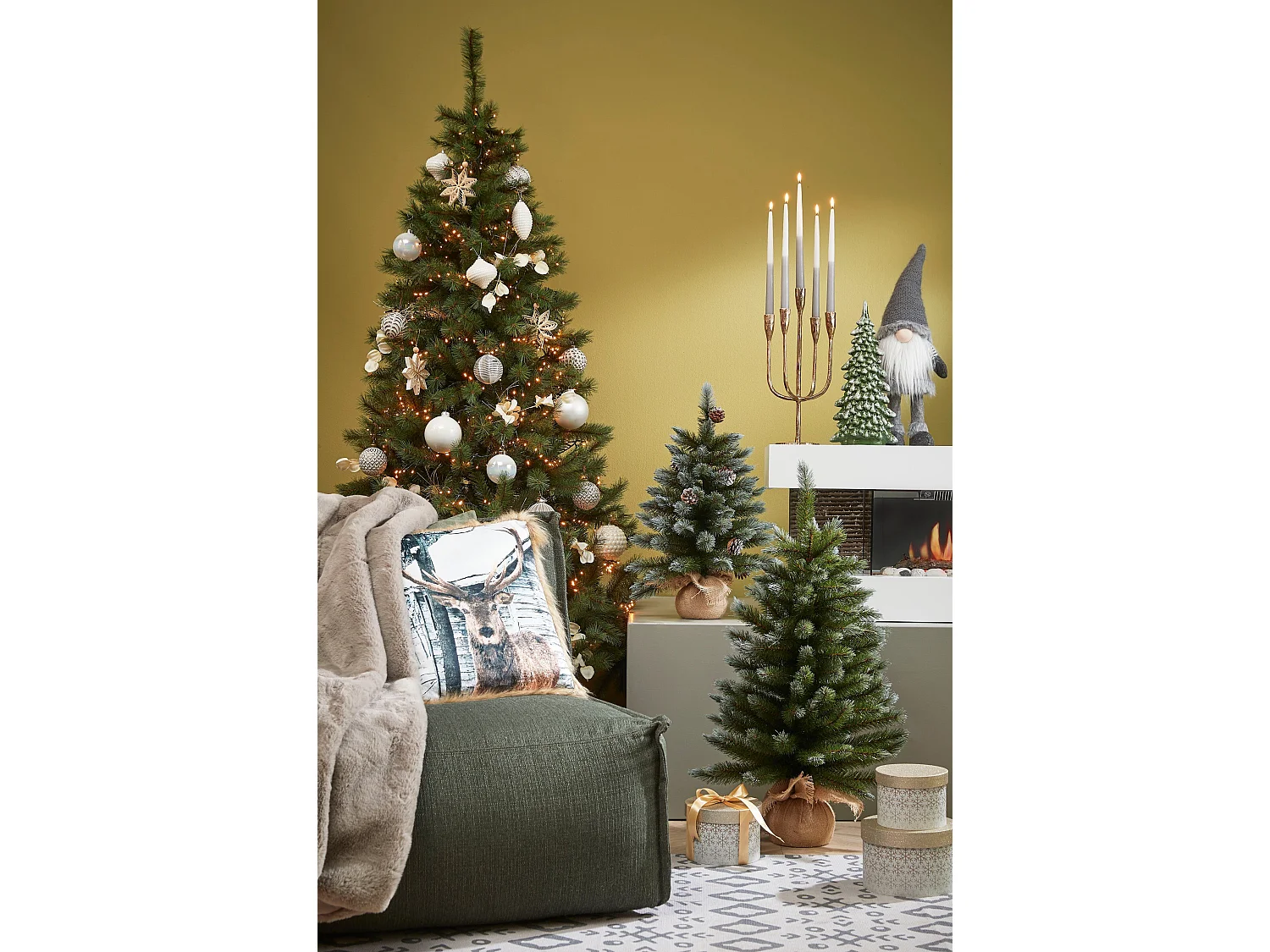 Kandelaar van aluminium - Ø22 x 43 - Goud - STRETTO