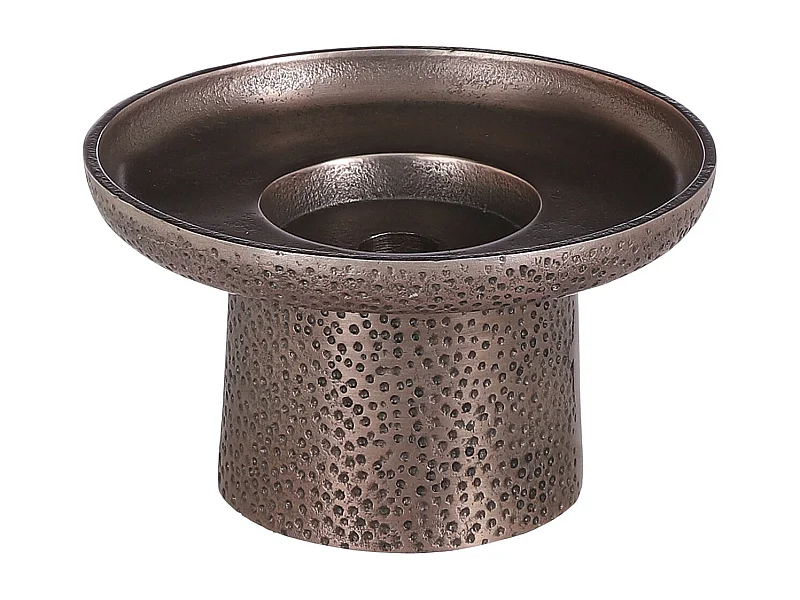 Kerzenhalter aus Aluminium - ⌀17 x 10 - Kupfer, Antik - DAKOTA