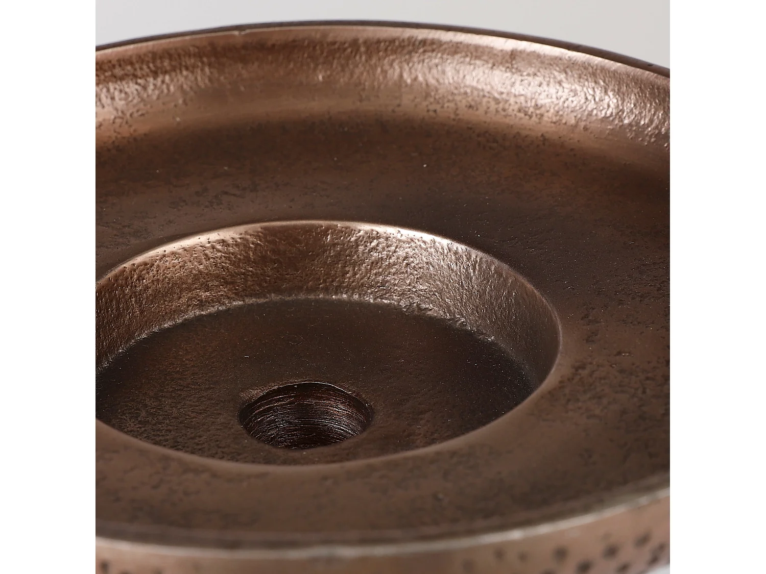 Kerzenhalter aus Aluminium - ⌀17 x 10 - Kupfer, Antik - DAKOTA