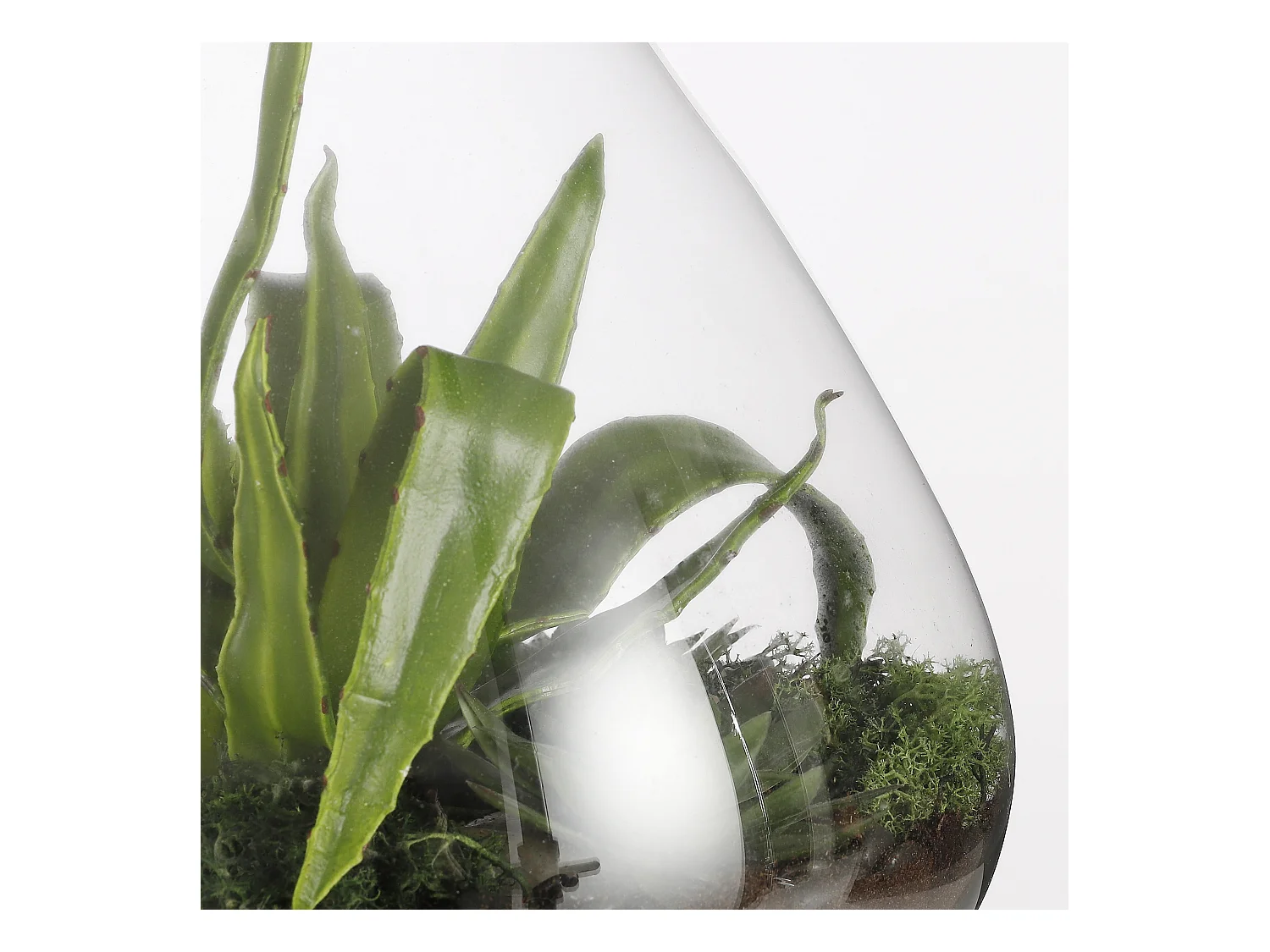Opbergpot van gerecycled glas en kurk - Ø29,5 x 32 - Transparant - EMILY