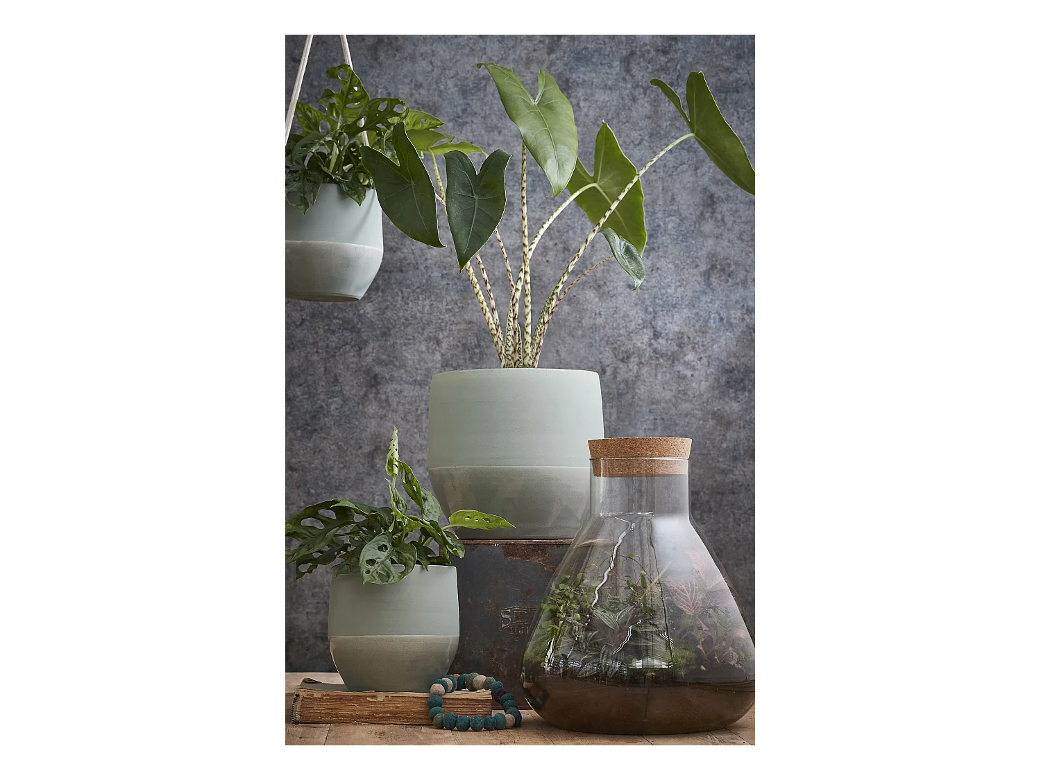 Opbergpot van gerecycled glas en kurk - Ø29,5 x 32 - Transparant - EMILY