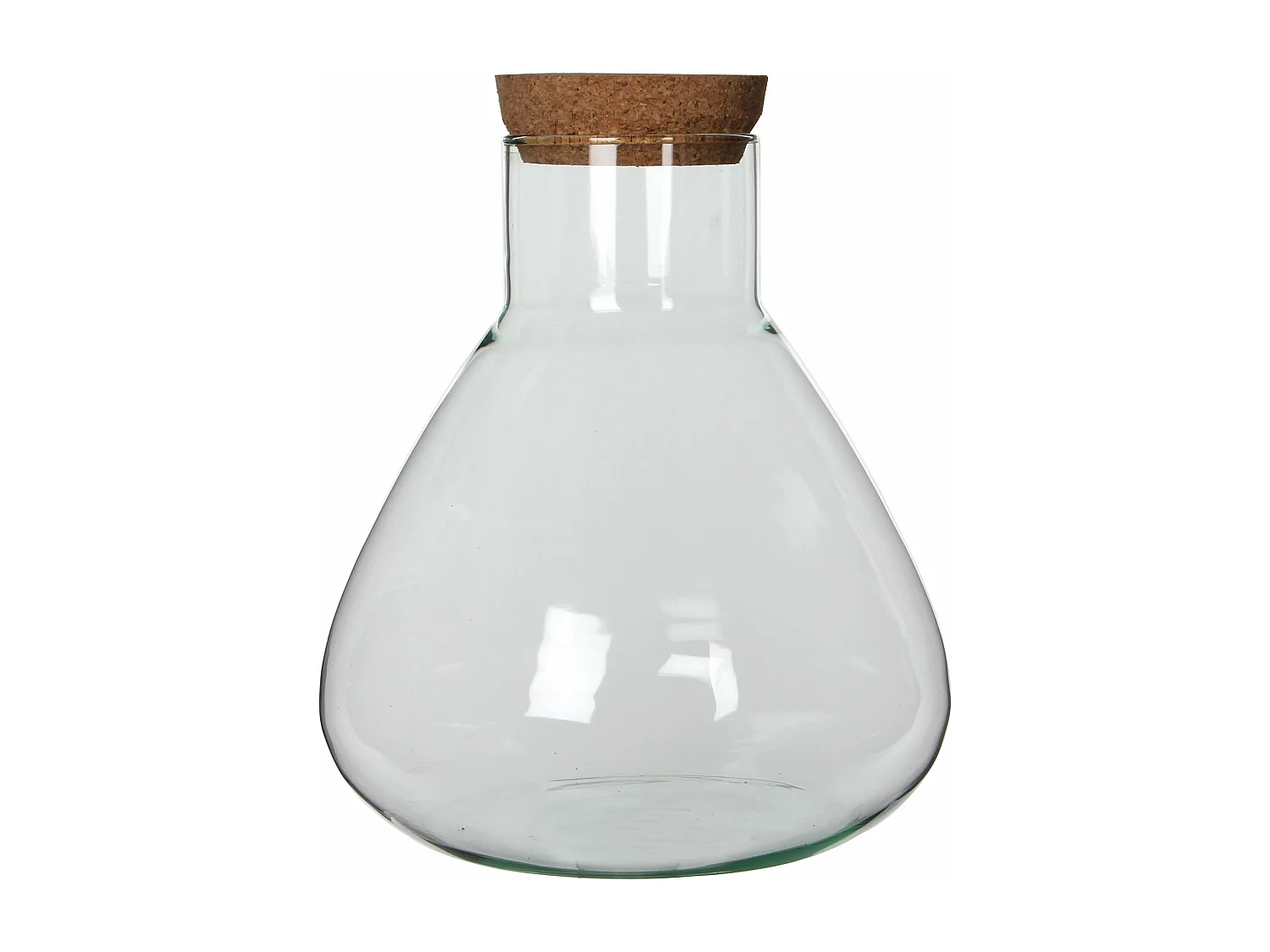 Tarro de almacenamiento de Vidrio reciclado y corcho - Ø29,5 x 32 - Transparente - EMILY