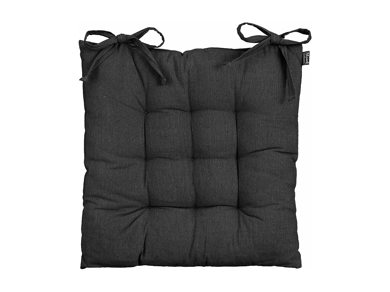 Stoelkussen tuin van polyester en katoen en  overige - 46 x 46 x 7 - Zwart - PADDY