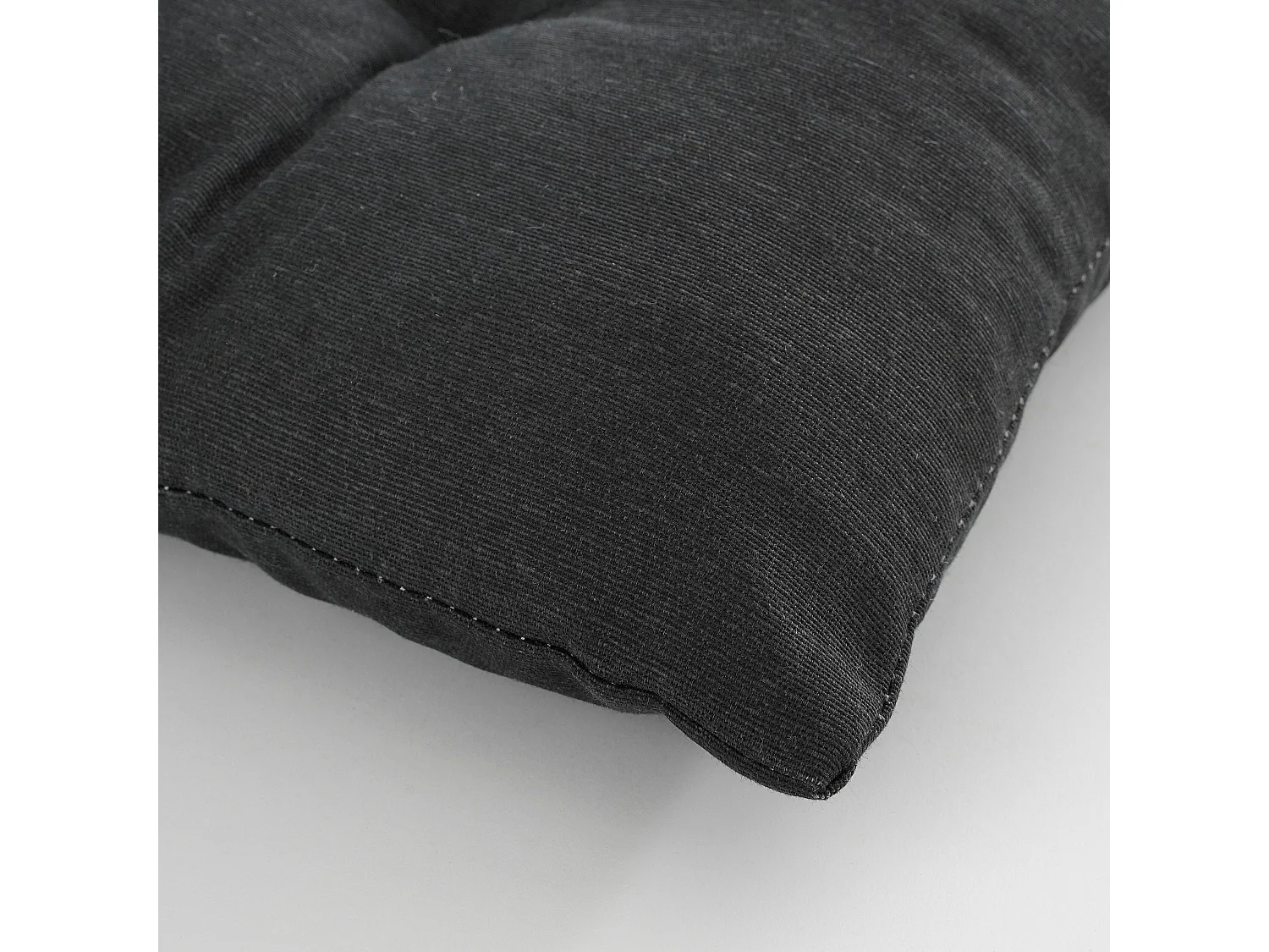 Stoelkussen tuin van polyester en katoen en  overige - 46 x 46 x 7 - Zwart - PADDY