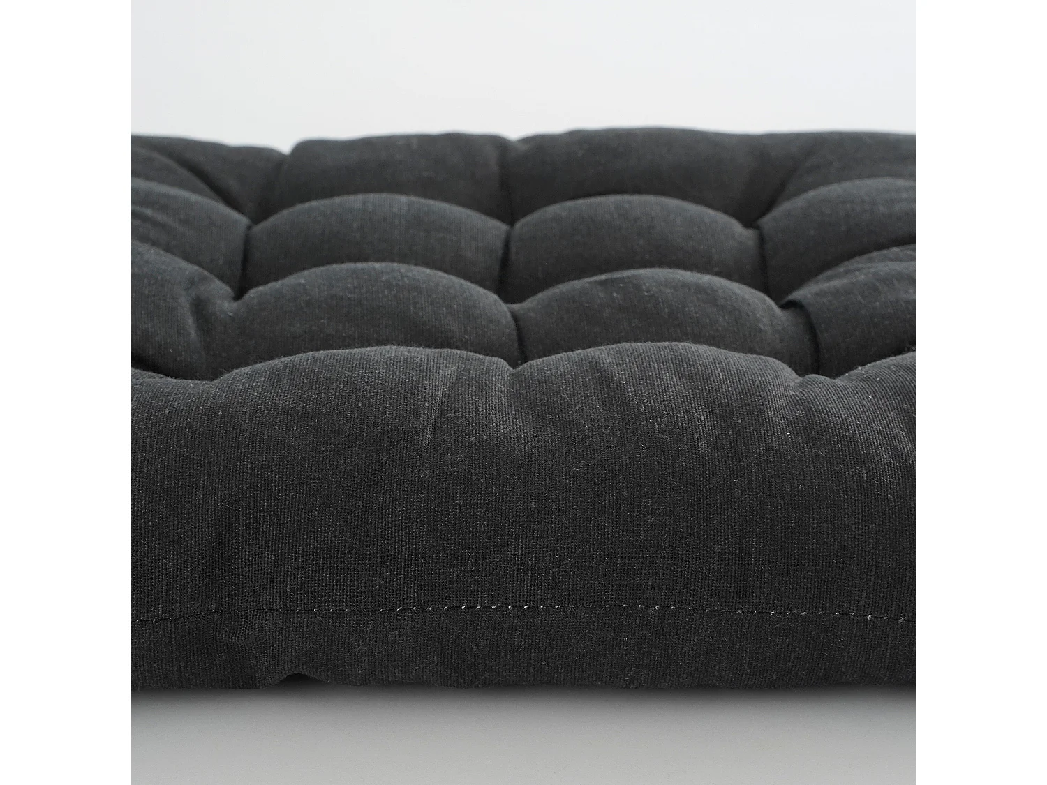 Stoelkussen tuin van polyester en katoen en  overige - 46 x 46 x 7 - Zwart - PADDY