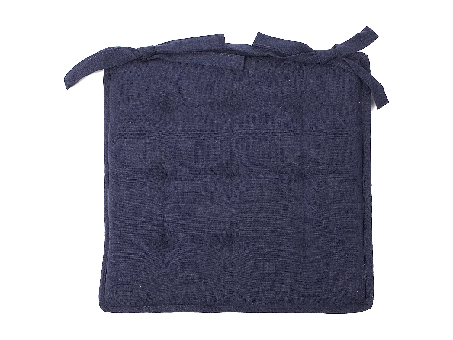 Galette de chaise exterieur en coton - 40 x 40 - Bleu foncé - TIVOLI