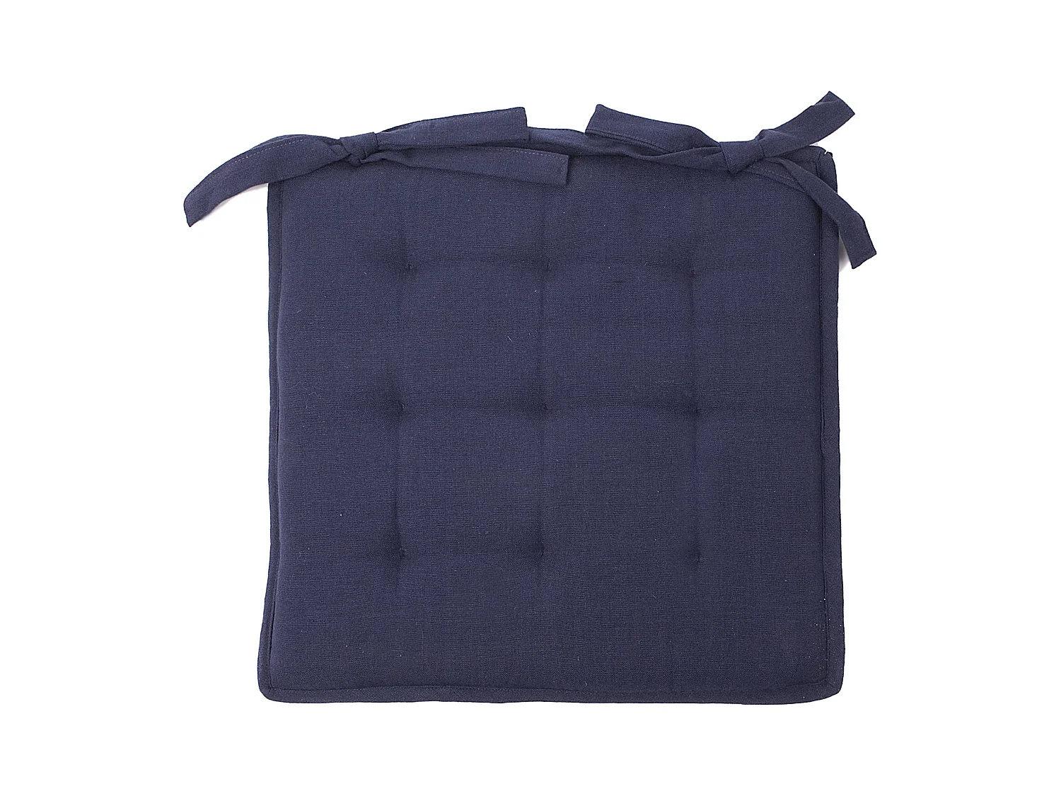 Galette de chaise exterieur en coton - 40 x 40 - Bleu foncé - TIVOLI