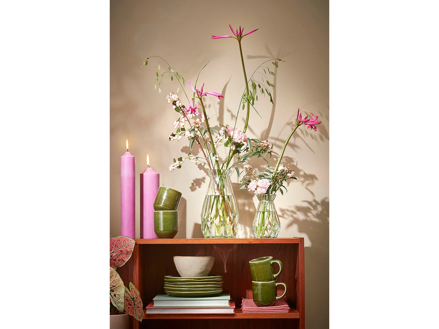 Gobelet en céramique - 8 x 8 x 9 - Vert - RHEA