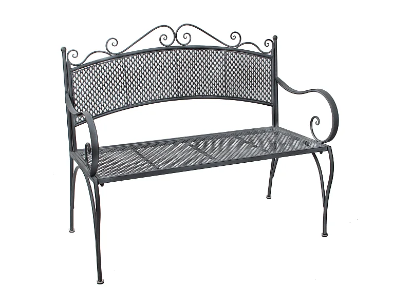 Gartenbank aus Eisen - 107.5 x 50.5 x 91 - Grau - PROVENCE