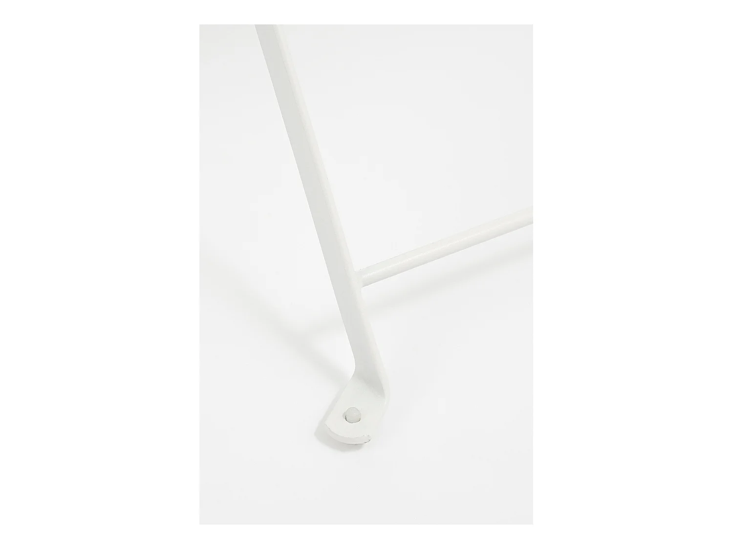 Ensemble de bistrots de jardin en métal - 71 x Ø60 / 41 x 49,5 x 84 - Blanc - LAURENCE