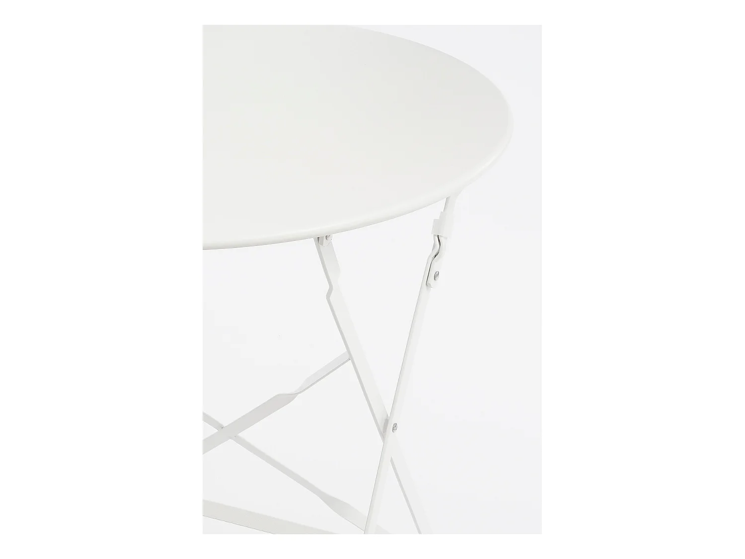 Ensemble de bistrots de jardin en métal - 71 x Ø60 / 41 x 49,5 x 84 - Blanc - LAURENCE