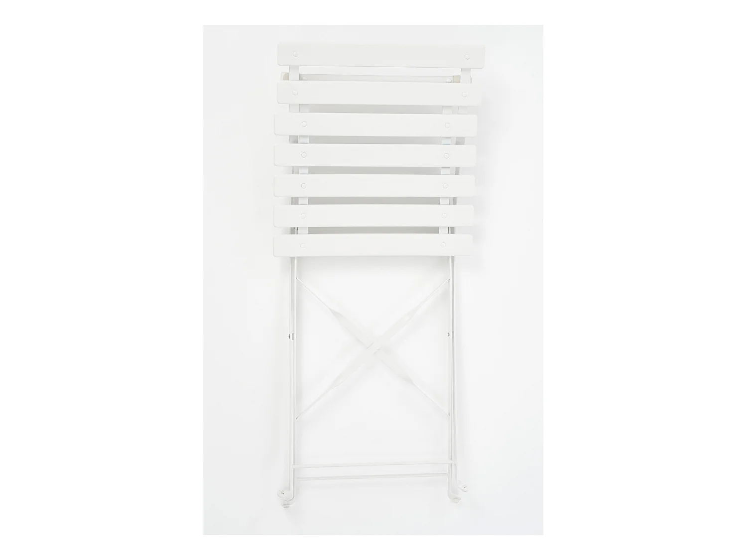 Ensemble de bistrots de jardin en métal - 71 x Ø60 / 41 x 49,5 x 84 - Blanc - LAURENCE