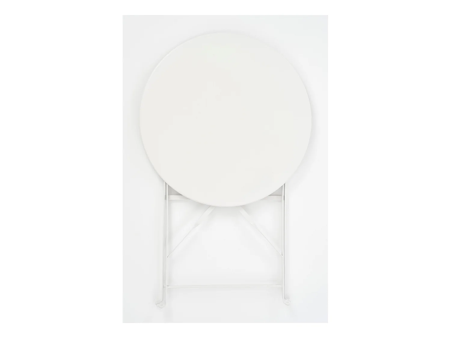 Ensemble de bistrots de jardin en métal - 71 x Ø60 / 41 x 49,5 x 84 - Blanc - LAURENCE