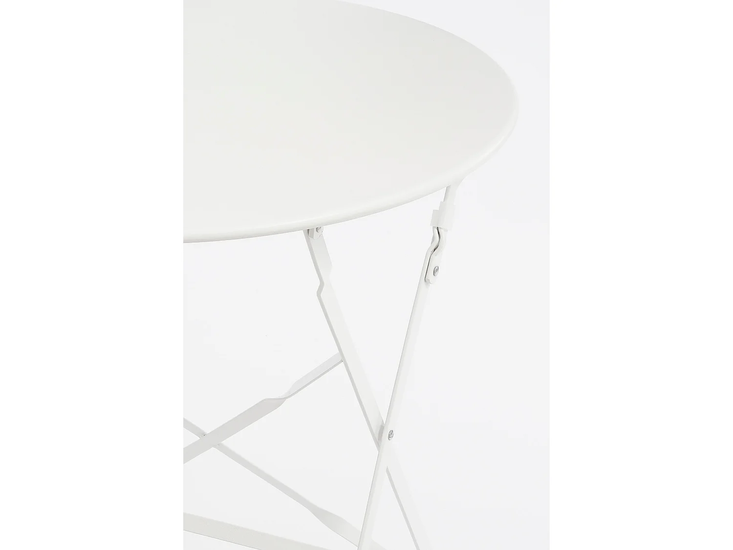 Ensemble de bistrots de jardin en métal - 71 x Ø60 / 41 x 49,5 x 84 - Blanc - LAURENCE