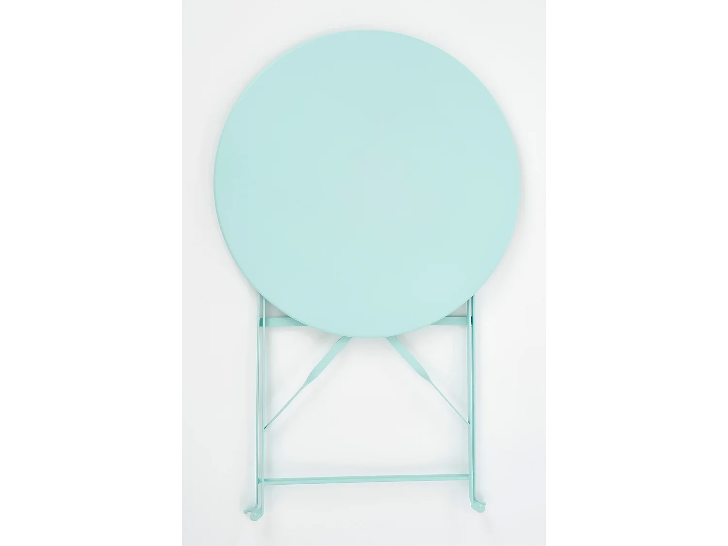 Tuin bistroset van metaal - 71 x Ø60 / 41 x 49,5 x 84 - Lichtgroen - LAURENCE