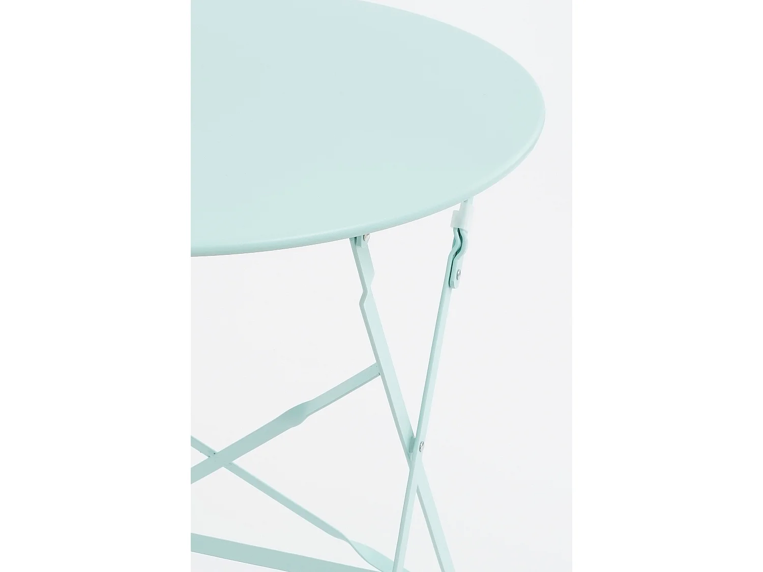 Ensemble de bistrots de jardin en métal - 71 x Ø60 / 41 x 49,5 x 84 - Vert clair - LAURENCE