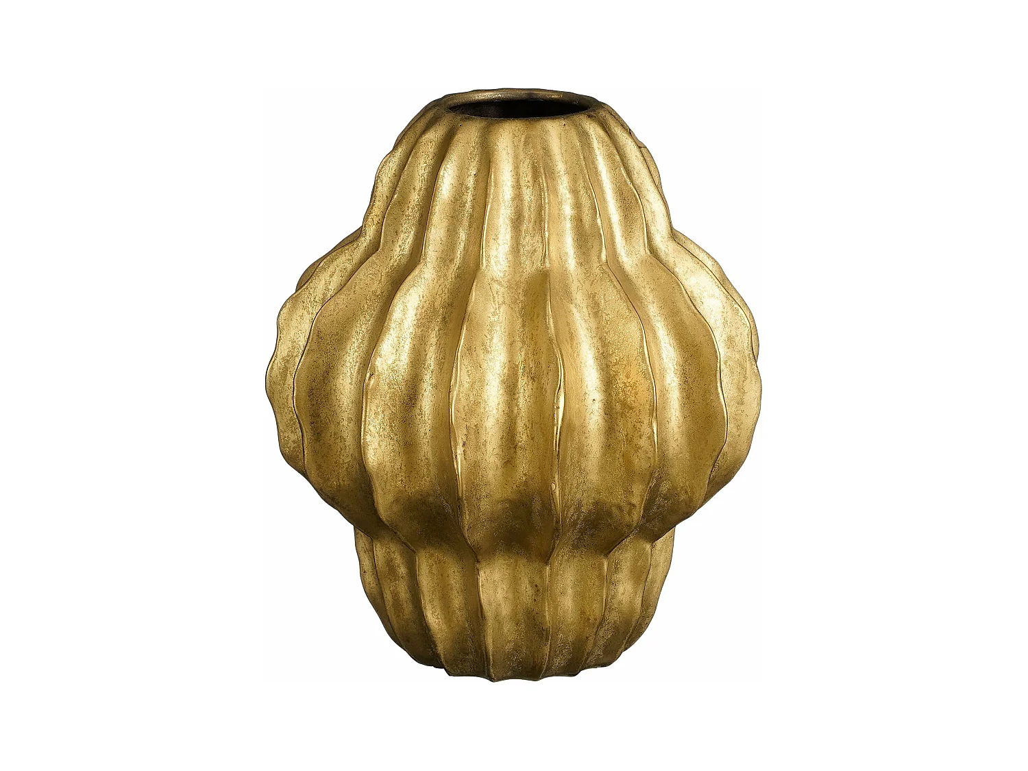 Vase en céramique - 28 x Ø24.5 - Doré - ALTEA