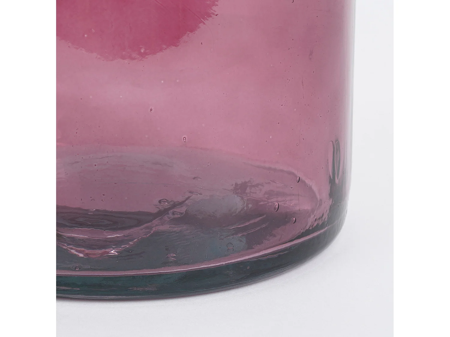 Bouteille décorative en verre recyclé - Ø15 x 50 - Bordeaux - RIOJA