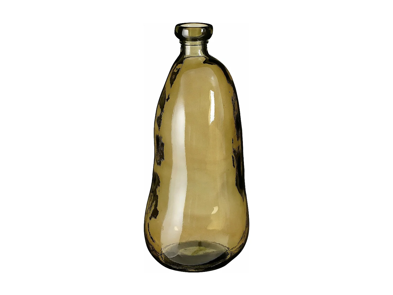 Bouteille décorative en verre recyclé - 51 x 22 - Taupe - PINTO