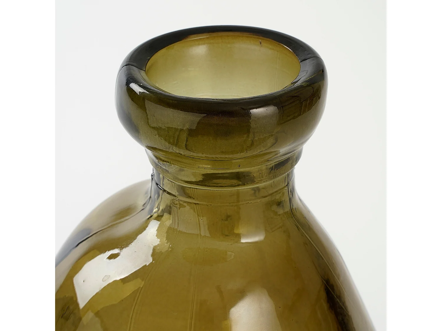 Bouteille décorative en verre recyclé - 51 x 22 - Taupe - PINTO