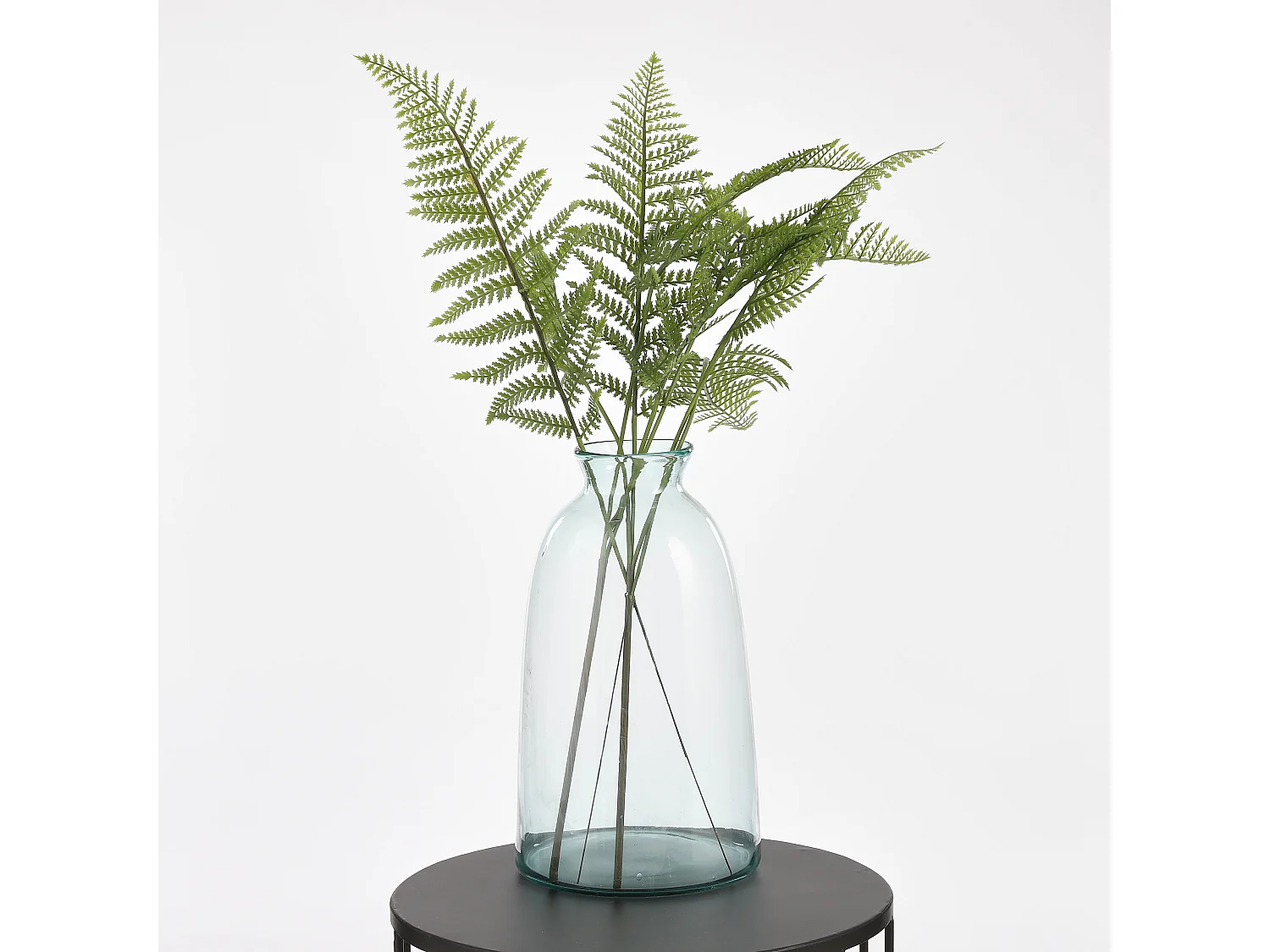 Bouteille decorative en verre recyclé - Ø22 x 44 - Transparent - FLORINE