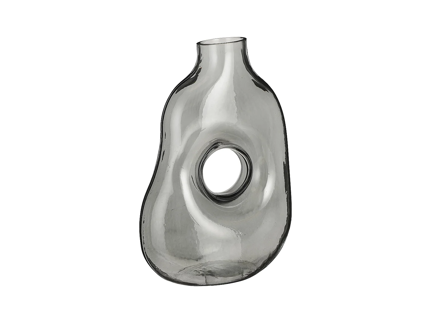 Jarrón de Vidrio - 18.5 x 10.5 x 25 - Gris claro - JAY