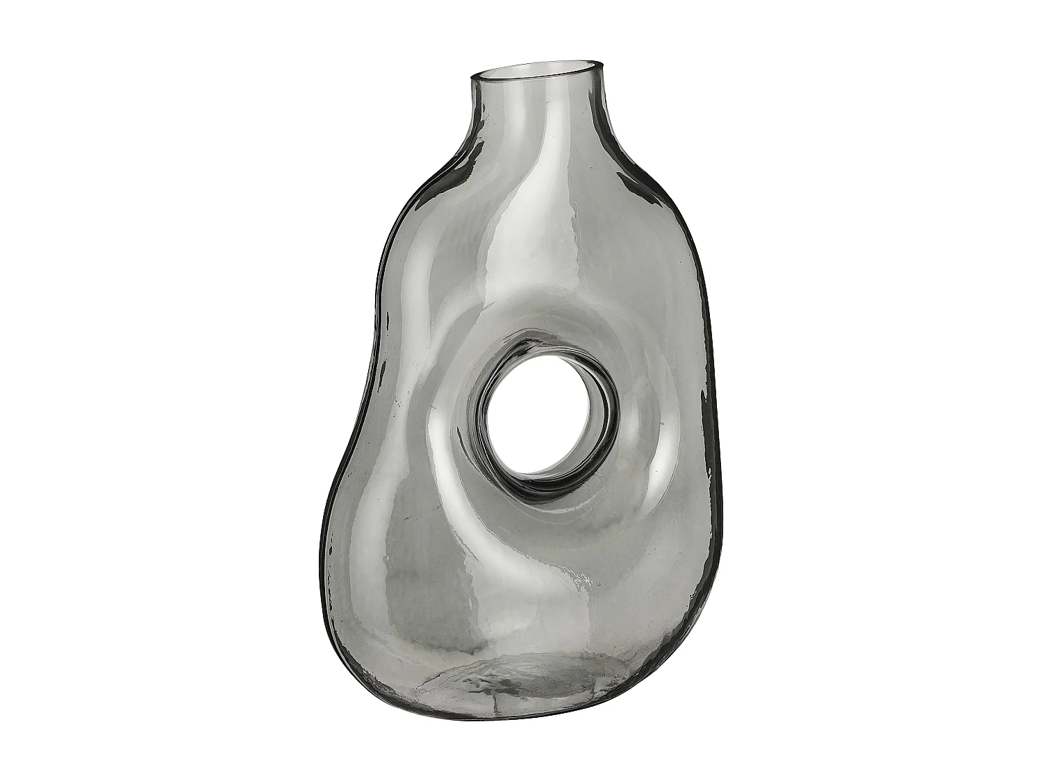 Vase en verre - 18.5 x 10.5 x 25 - Gris clair - JAY