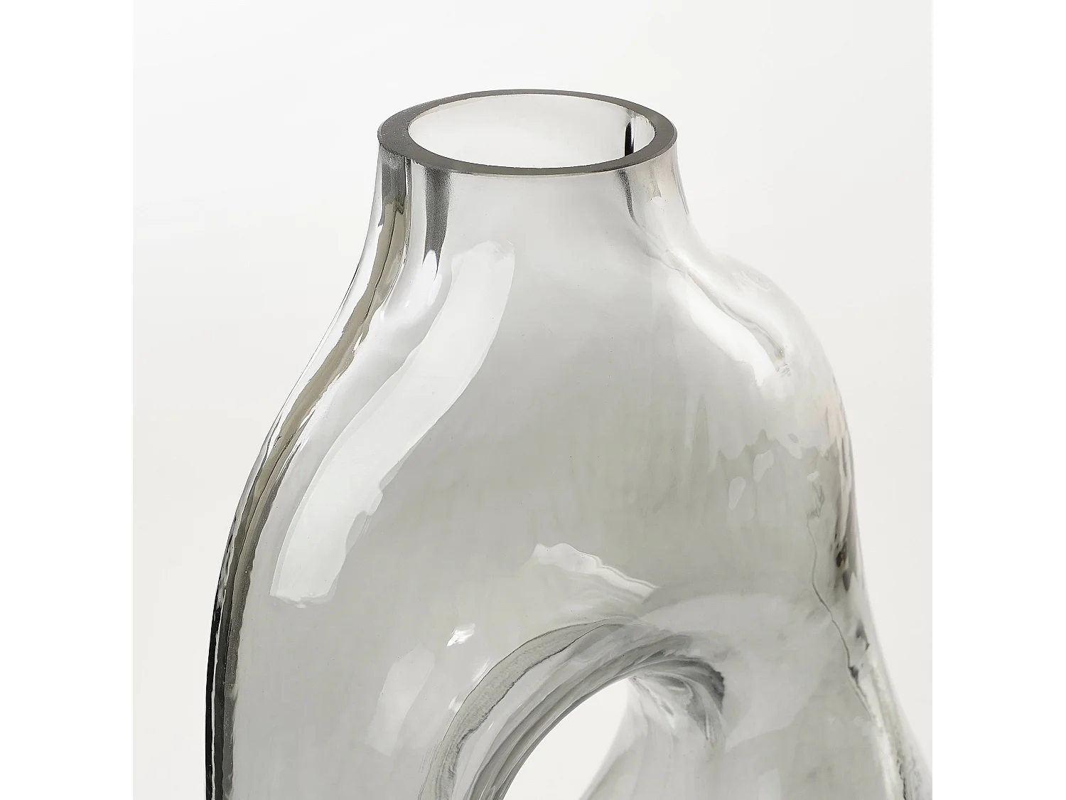Vase en verre - 18.5 x 10.5 x 25 - Gris clair - JAY