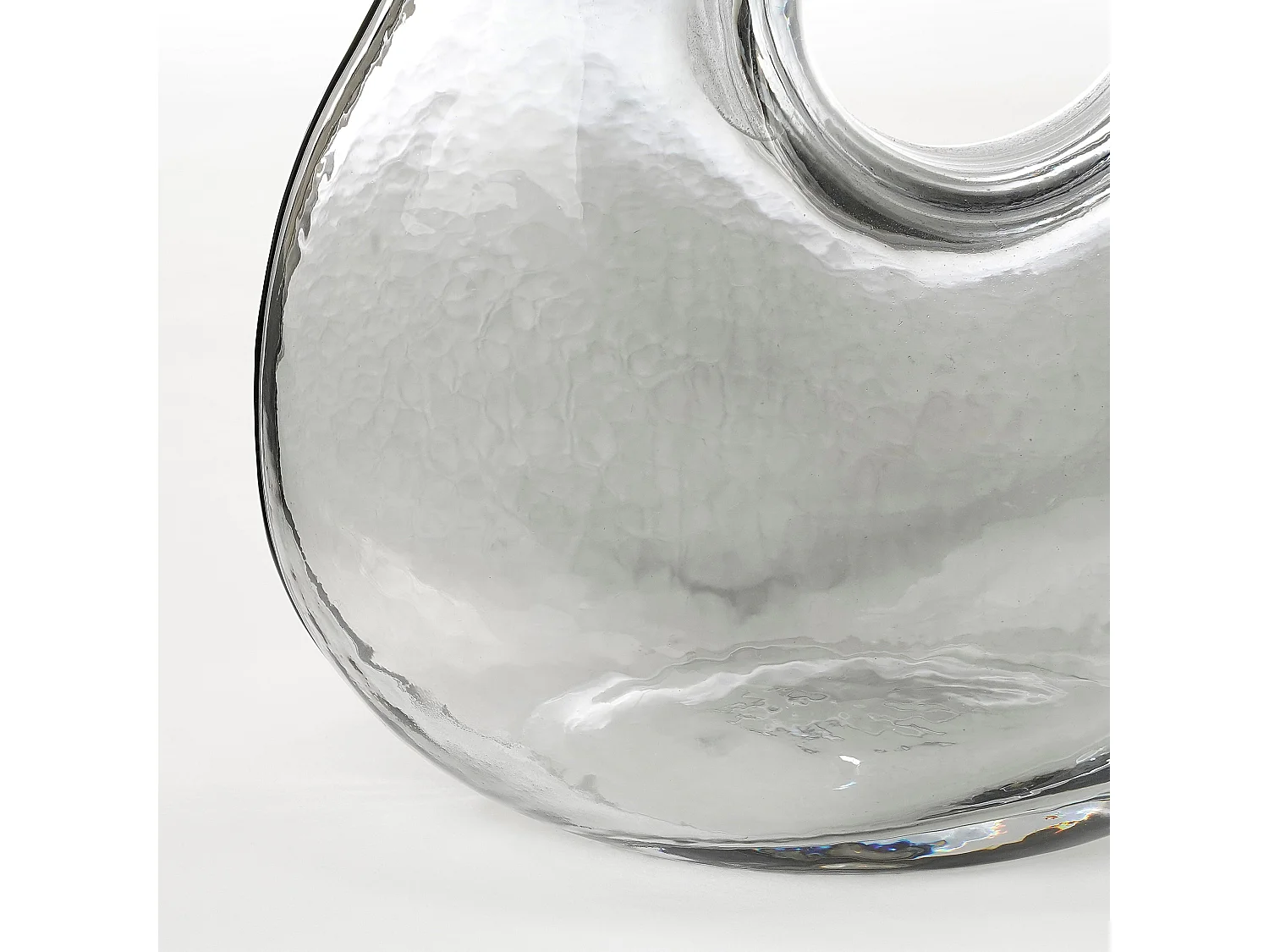 Vase en verre - 18.5 x 10.5 x 25 - Gris clair - JAY
