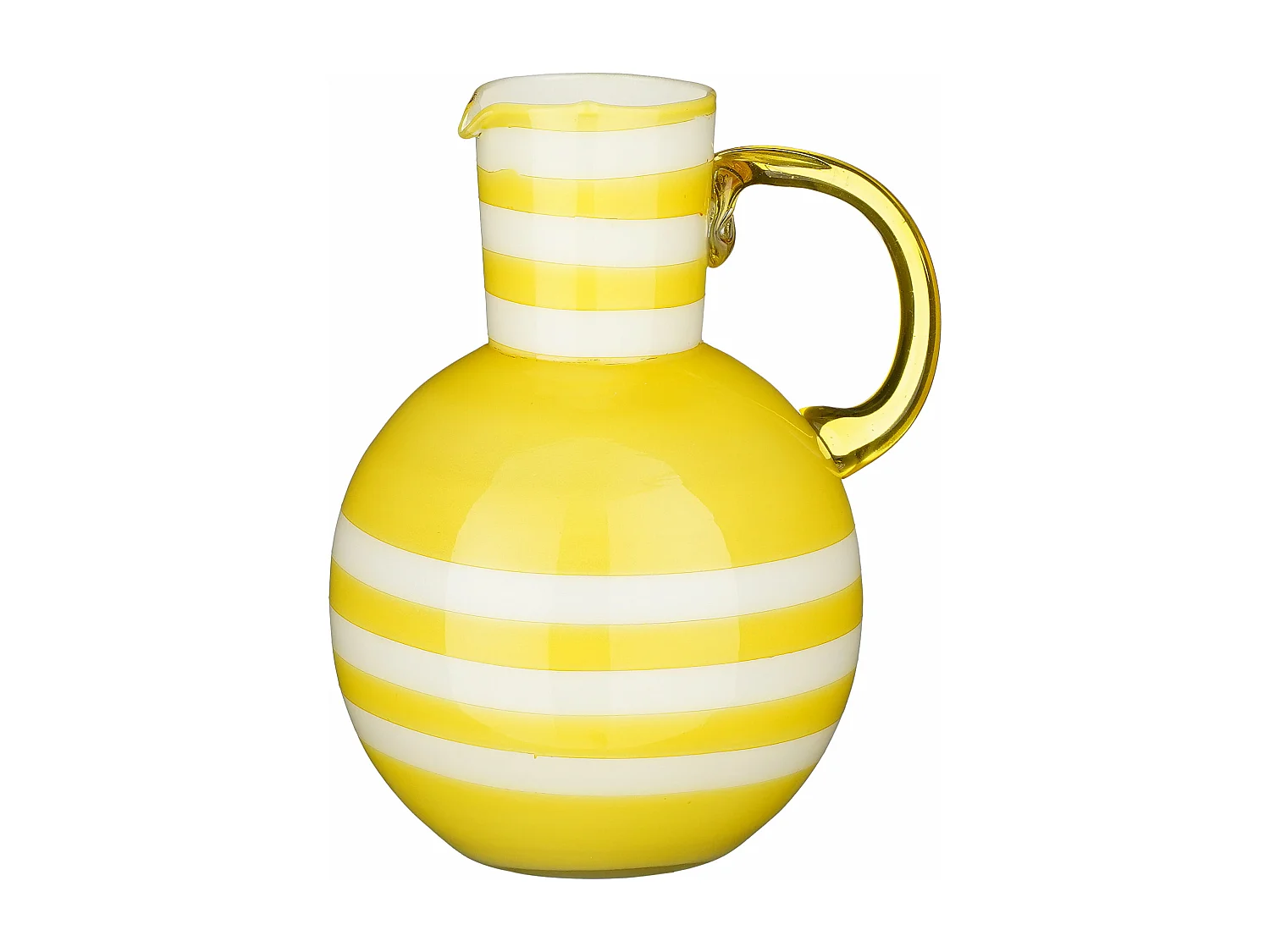 Vase en verre - 21 x Ø17.5 - Jaune - BAZAAR