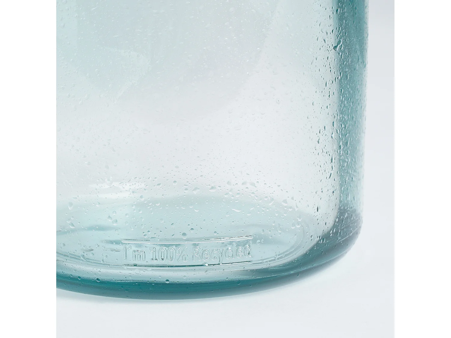 Dekorative Flasche aus Recyceltes Glas - Ø21 x 25.5 - Hellblau - SITIA