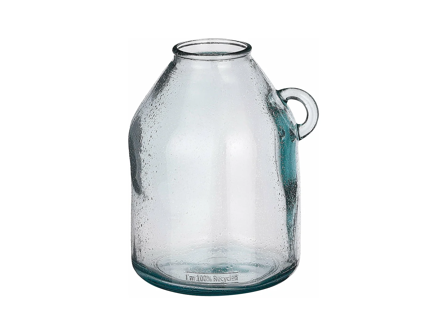Decoratieve fles van gerecycled glas - Ø21 x 25.5 - Lichtblauw - SITIA