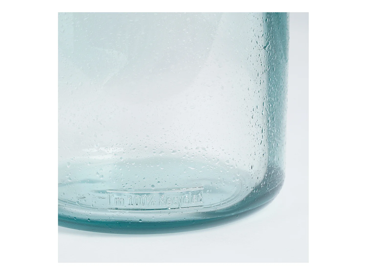 Botella decorativa de Vidrio reciclado - Ø21 x 25.5 - Azul claro - SITIA