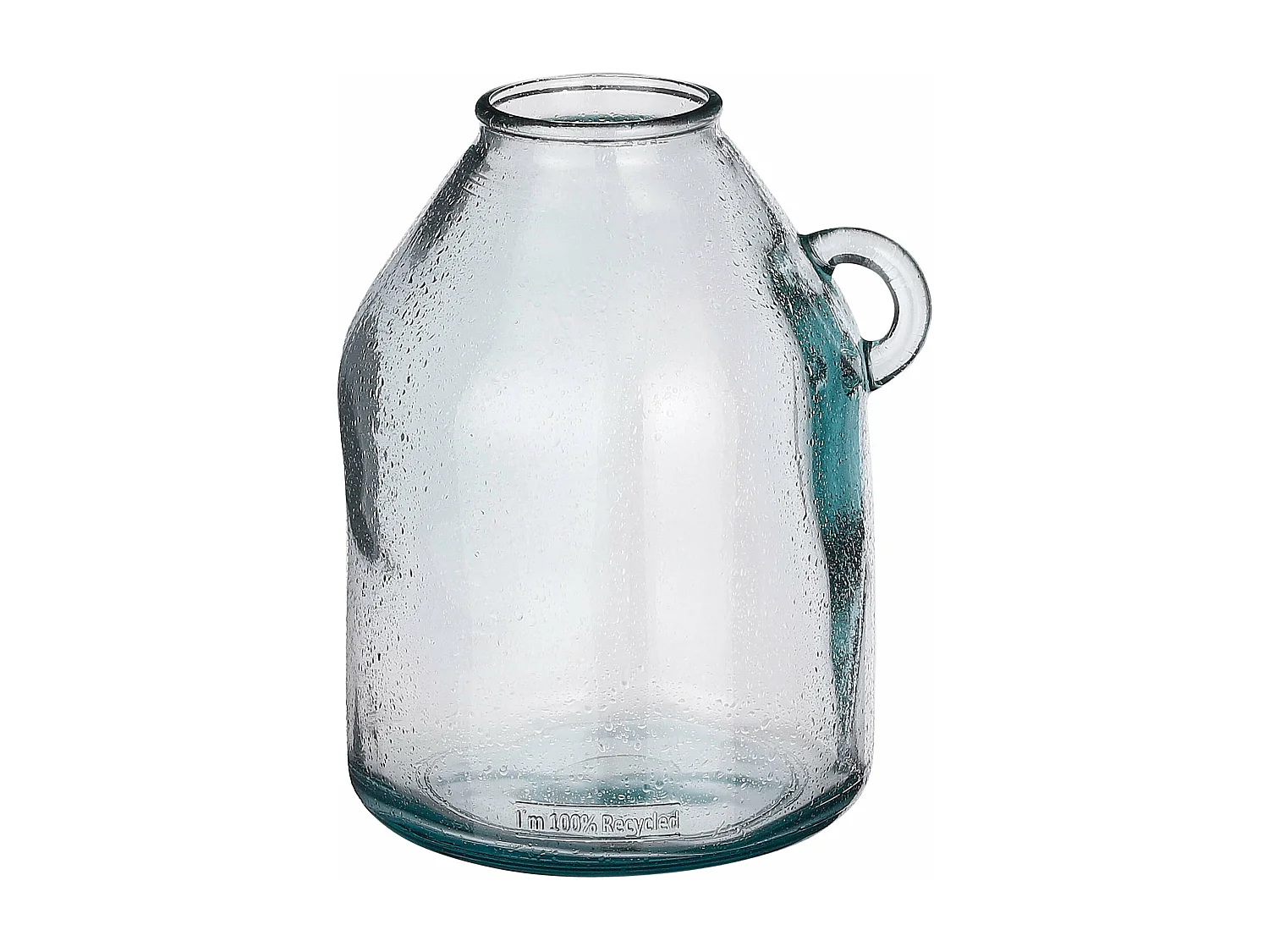 Decoratieve fles van gerecycled glas - Ø21 x 25.5 - Lichtblauw - SITIA