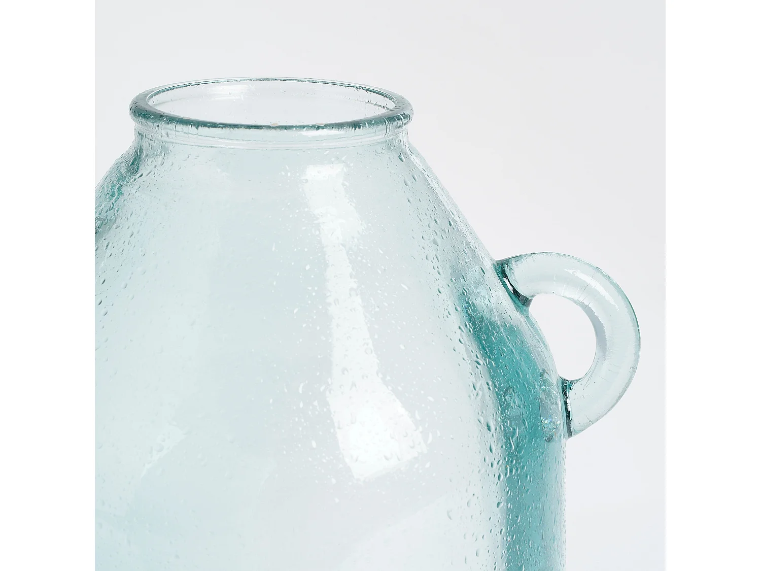 Decoratieve fles van gerecycled glas - Ø21 x 25.5 - Lichtblauw - SITIA