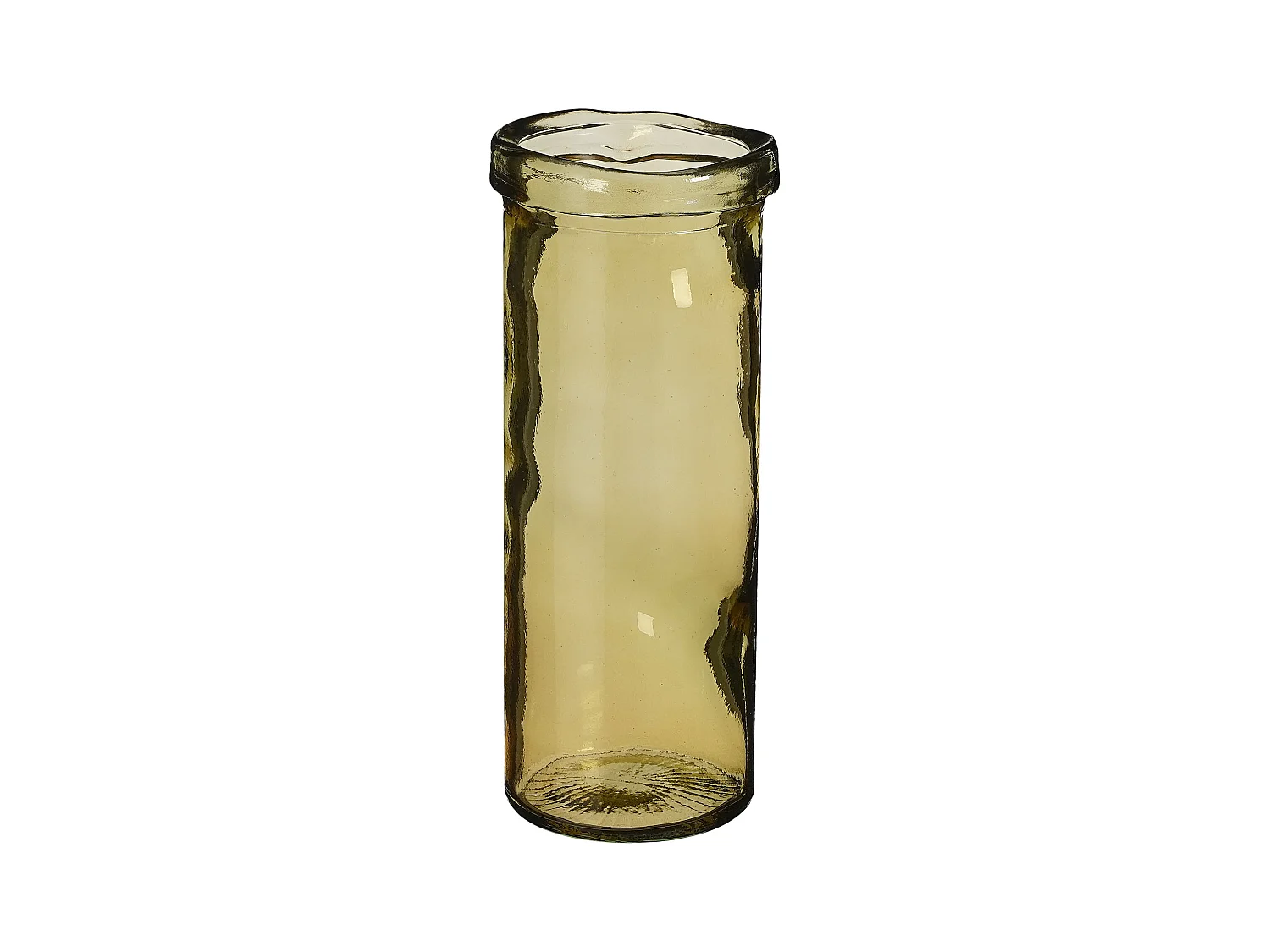 Vase en verre recyclé - 28 x Ø12 - Marron - PEPE