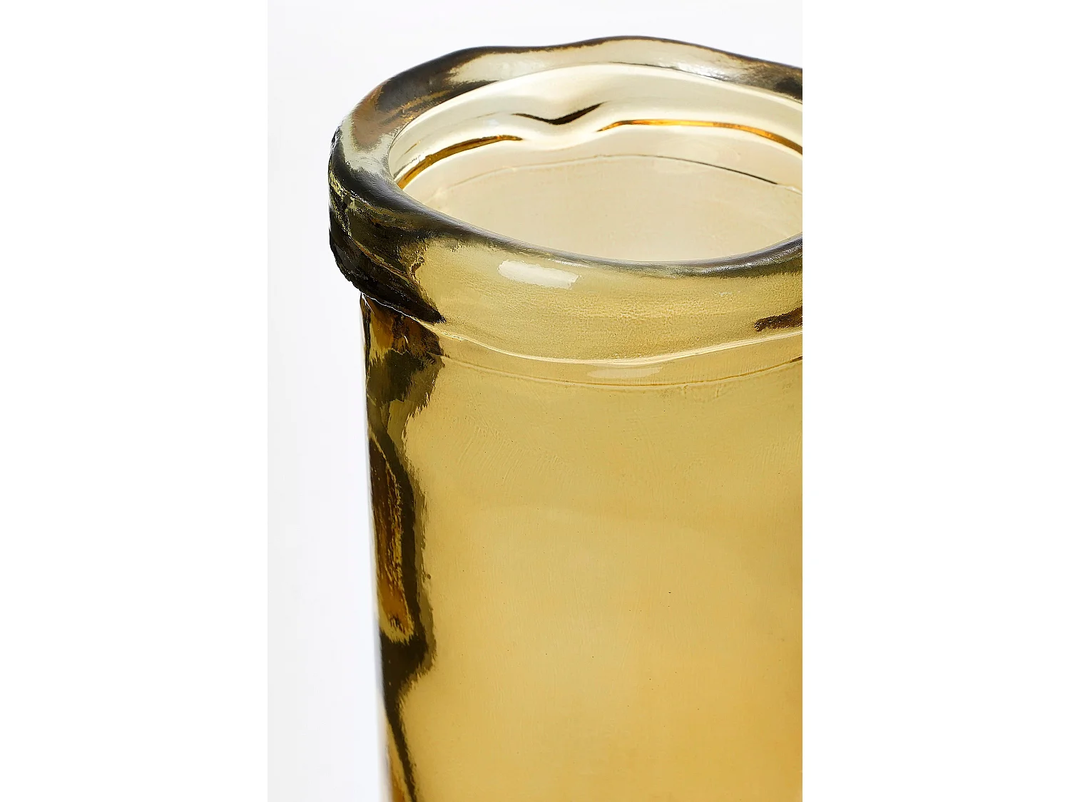 Vase en verre recyclé - 28 x Ø12 - Marron - PEPE