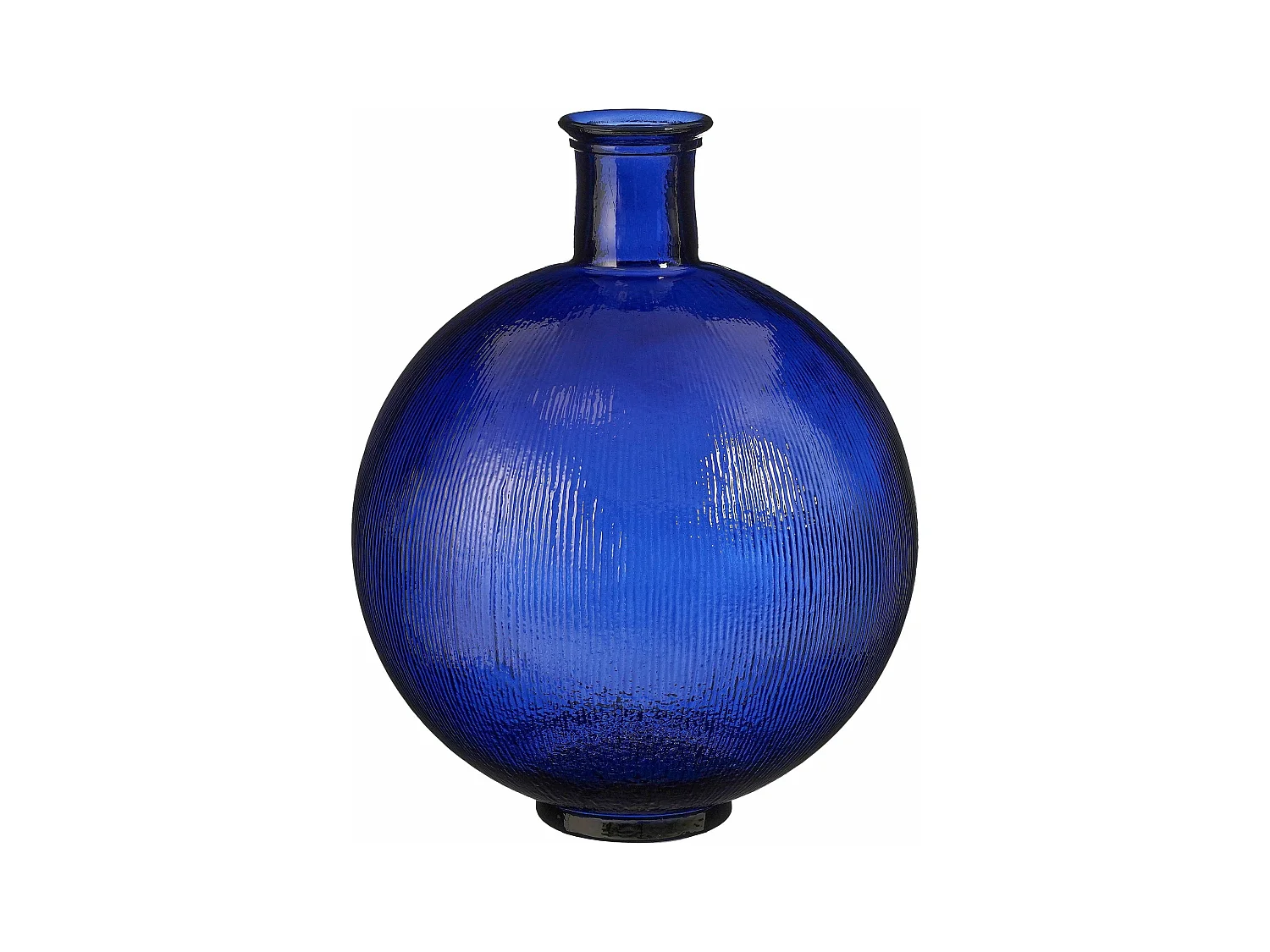 Bouteille décorative en verre recyclé - 42 x 34 - Bleu foncé - FIRENZA