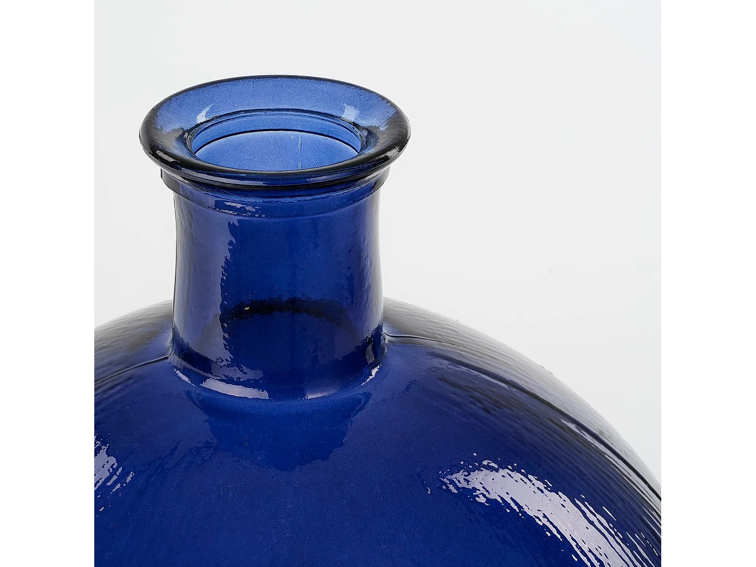 Botella decorativa de Vidrio reciclado - 42 x 34 - Azul oscuro - FIRENZA