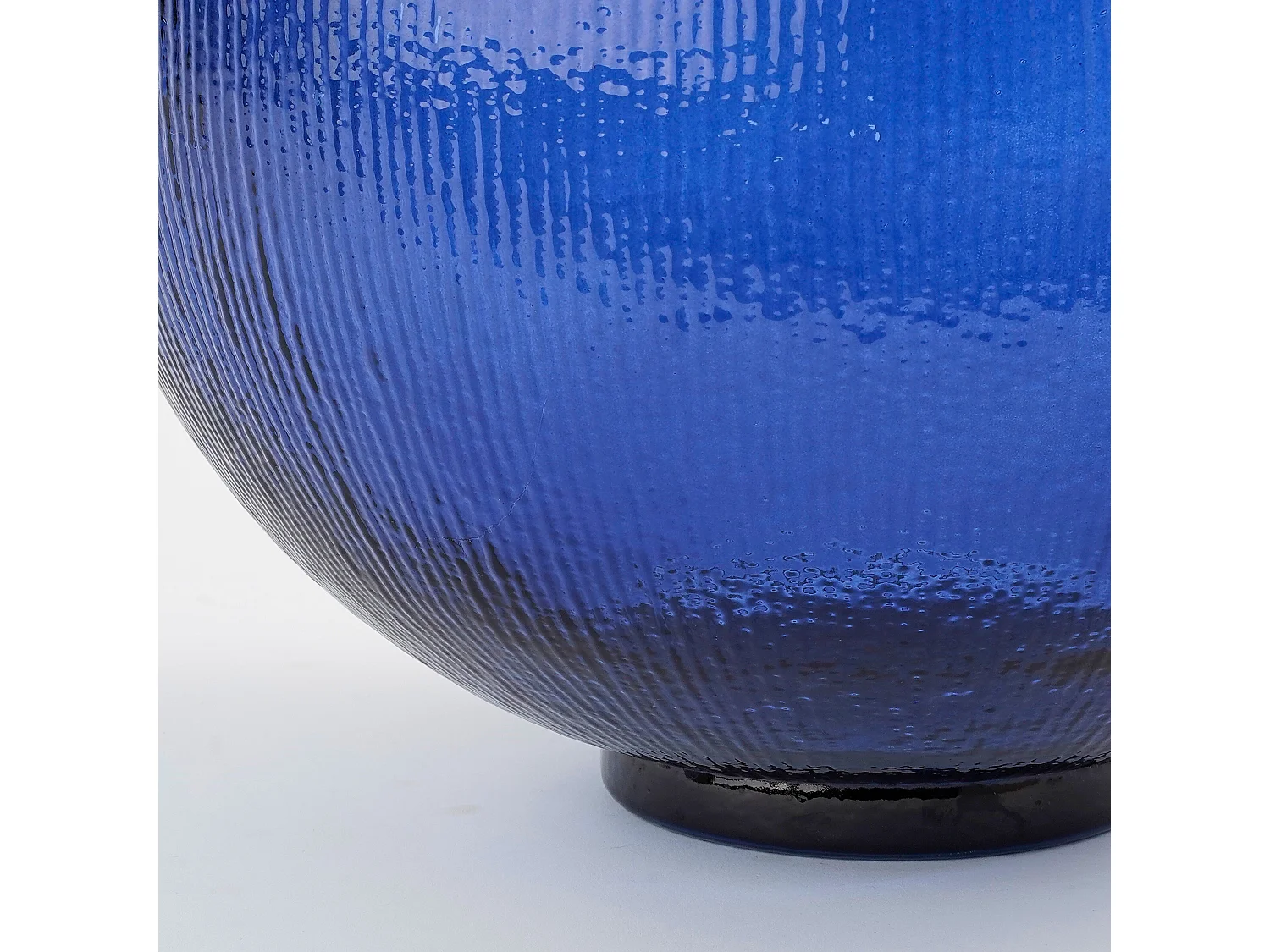 Botella decorativa de Vidrio reciclado - 42 x 34 - Azul oscuro - FIRENZA