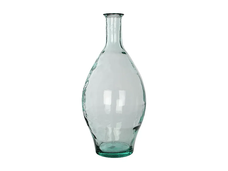 Botella decorativa de Vidrio reciclado - Ø28 x 60 - Transparente - KYARA