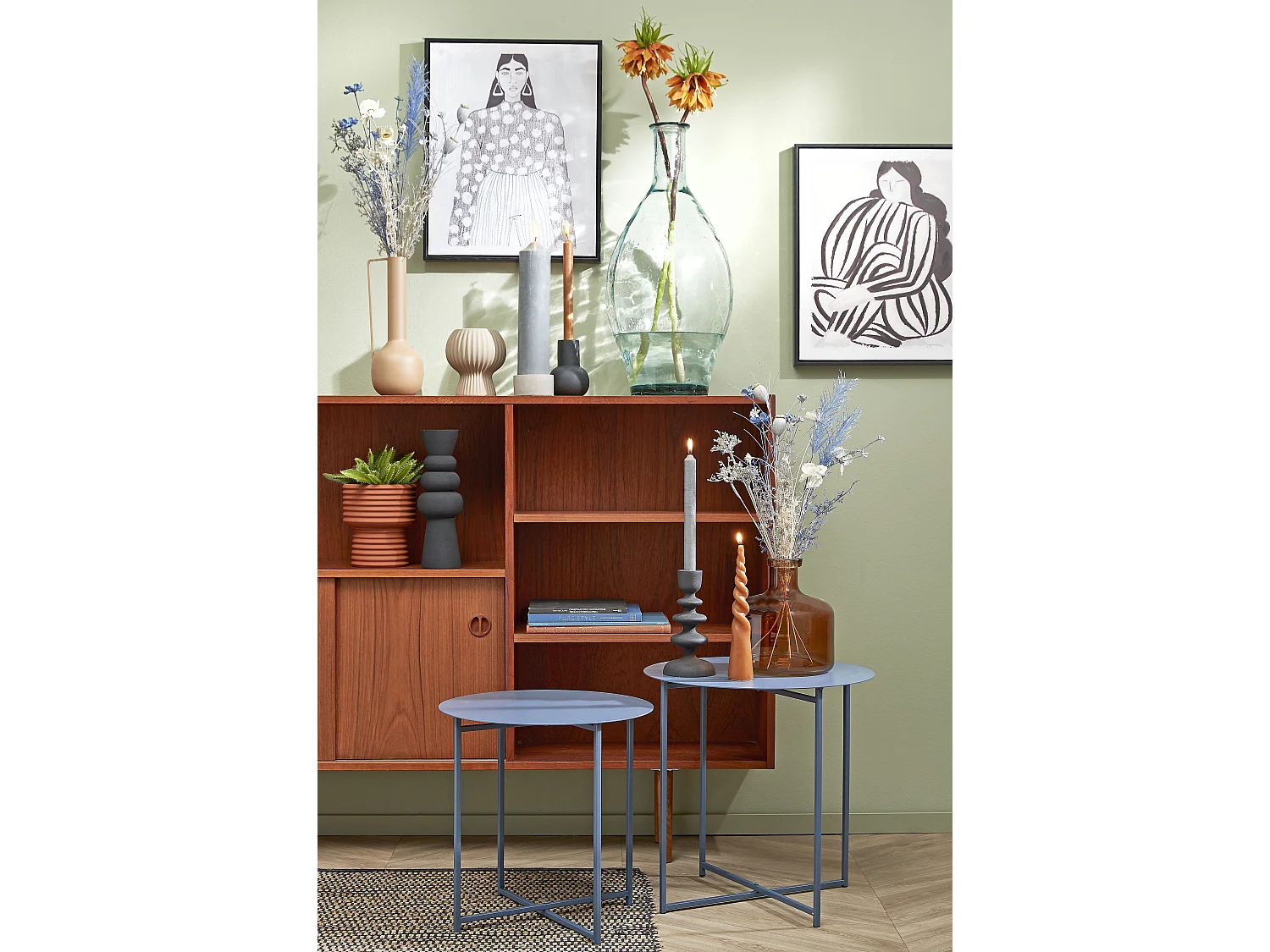 Bouteille décorative en verre recyclé - Ø28 x 60 - Transparent - KYARA