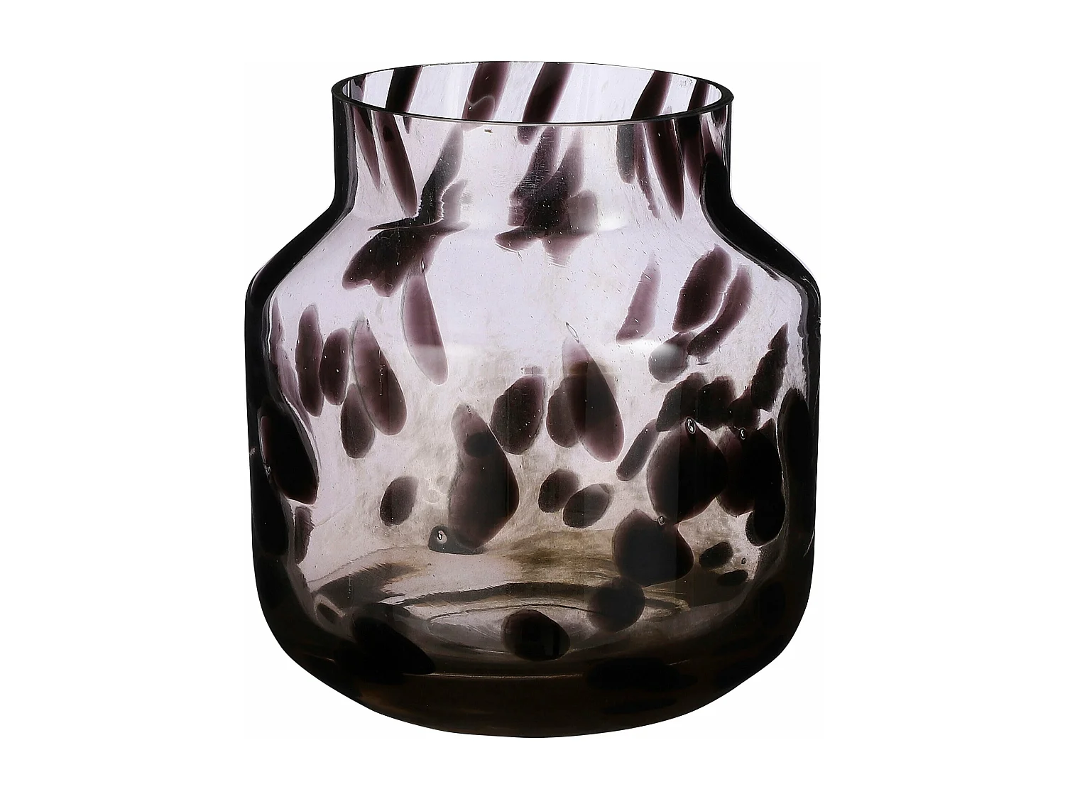 Vase aus Recyceltes Glas - Ø21 x 22,5 - Braun - PANTERA