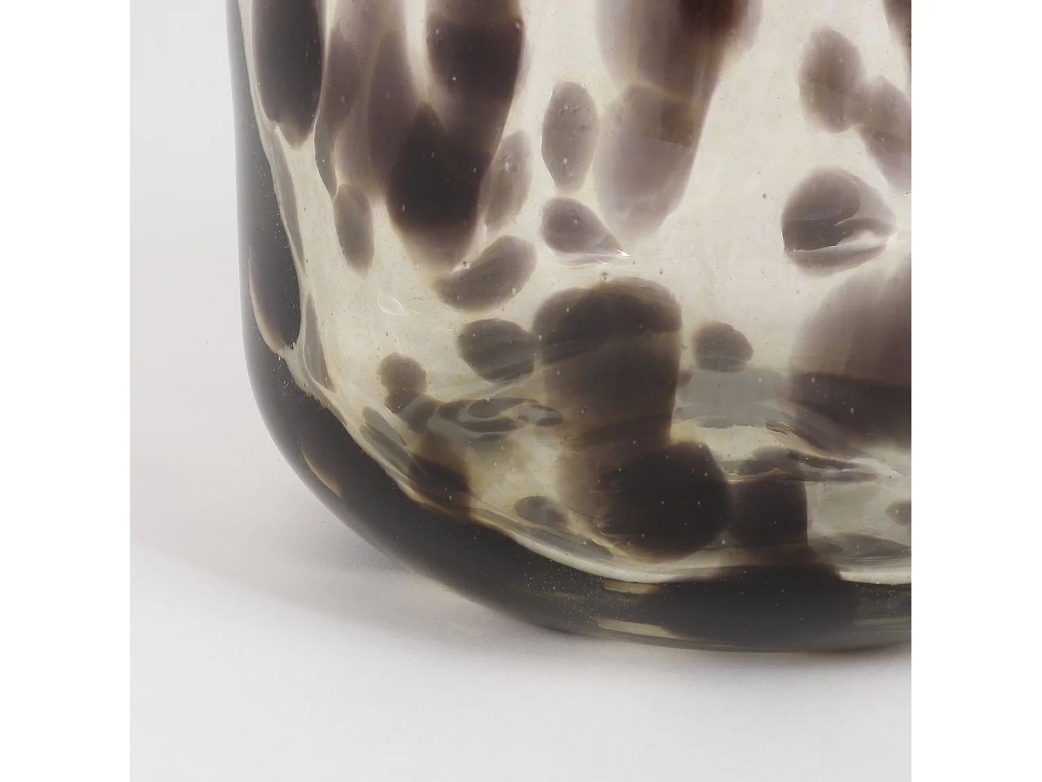 Vase aus Recyceltes Glas - Ø21 x 22,5 - Braun - PANTERA