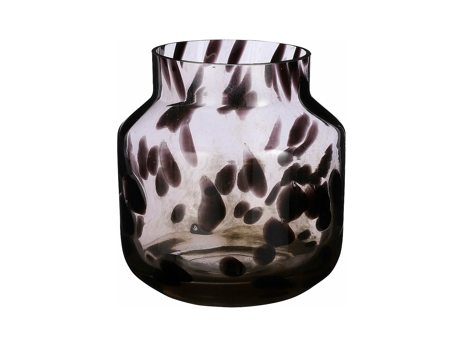 Vase en verre recyclé - Ø21 x 22,5 - Marron - PANTERA