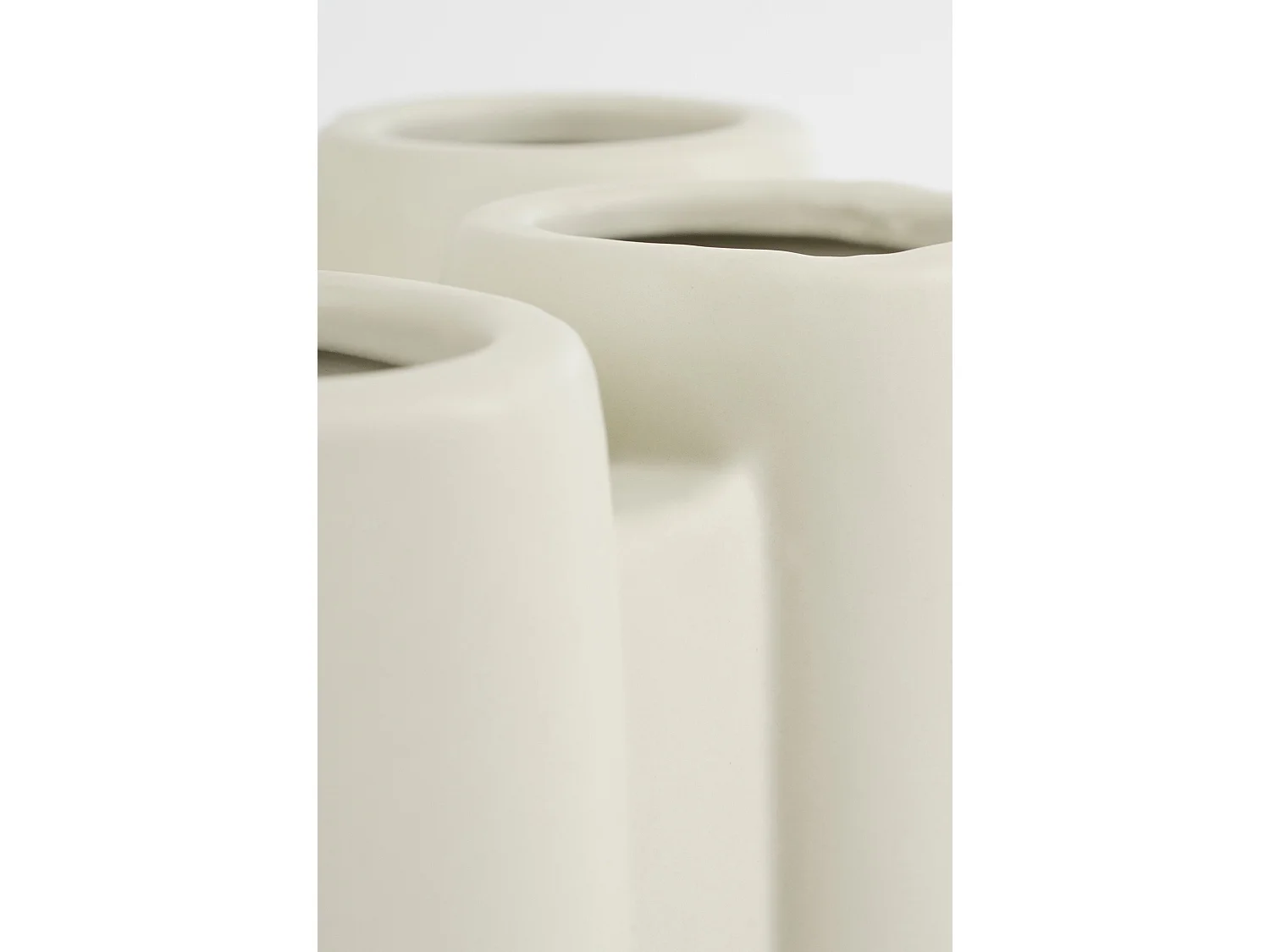 Vaas van keramiek - 33.5 x Ø28 - Taupe - MINDA