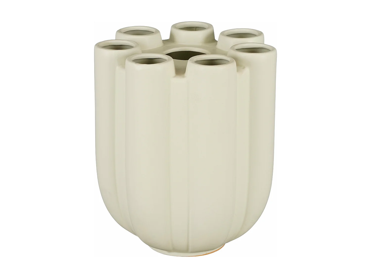 Vaas van keramiek - 33.5 x Ø28 - Taupe - MINDA
