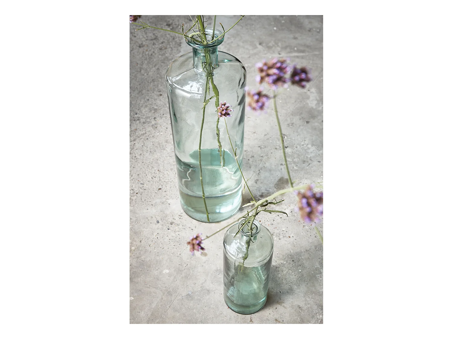 Bouteille décorative en verre recyclé - Ø25 x 75 - Transparent - GUAN