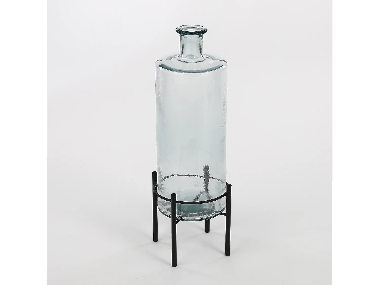 Bouteille décorative en verre recyclé - Ø25 x 75 - Transparent - GUAN